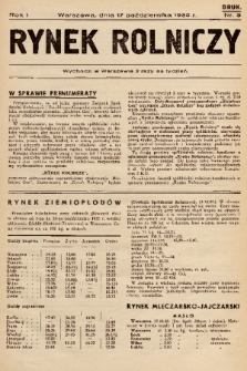 Rynek Rolniczy. 1935, nr 3