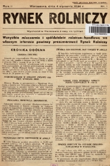 Rynek Rolniczy. 1936, nr 1