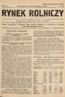 Rynek Rolniczy. 1936, nr 14