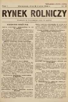 Rynek Rolniczy. 1936, nr 21
