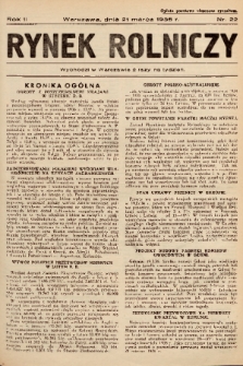 Rynek Rolniczy. 1936, nr 22