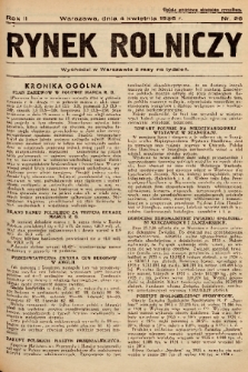 Rynek Rolniczy. 1936, nr 26