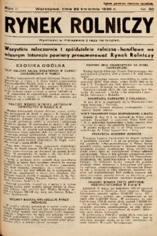 Rynek Rolniczy. 1936, nr 30