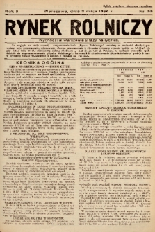 Rynek Rolniczy. 1936, nr 33