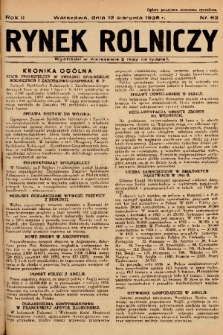 Rynek Rolniczy. 1936, nr 62