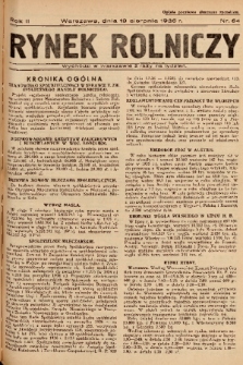 Rynek Rolniczy. 1936, nr 64