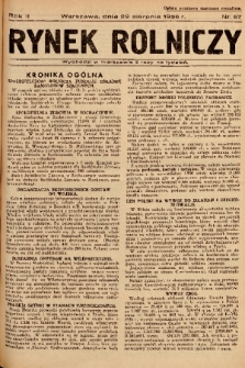 Rynek Rolniczy. 1936, nr 67