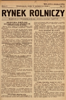 Rynek Rolniczy. 1936, nr 71