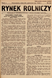 Rynek Rolniczy. 1936, nr 84