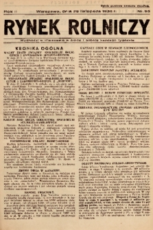 Rynek Rolniczy. 1936, nr 93