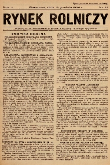 Rynek Rolniczy. 1936, nr 97