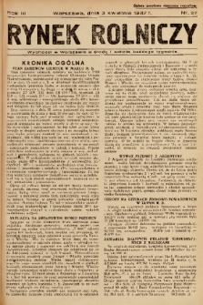 Rynek Rolniczy. 1937, nr 27