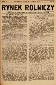 Rynek Rolniczy. 1937, nr 30