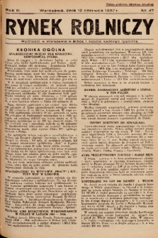 Rynek Rolniczy. 1937, nr 47