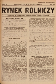 Rynek Rolniczy. 1937, nr 49