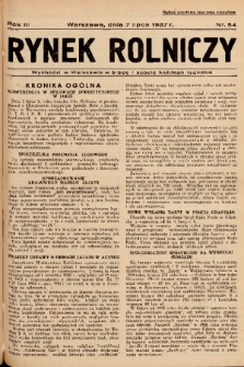 Rynek Rolniczy. 1937, nr 54