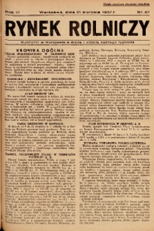 Rynek Rolniczy. 1937, nr 67