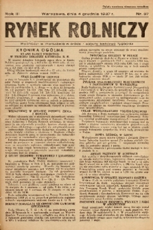 Rynek Rolniczy. 1937, nr 97