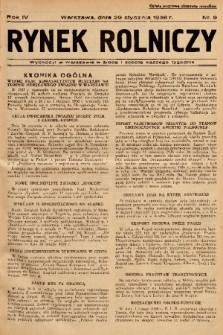 Rynek Rolniczy. 1938, nr 9