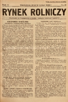 Rynek Rolniczy. 1938, nr 13