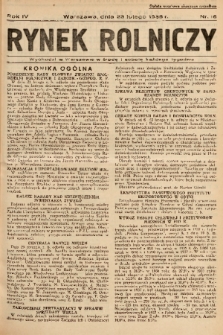 Rynek Rolniczy. 1938, nr 16