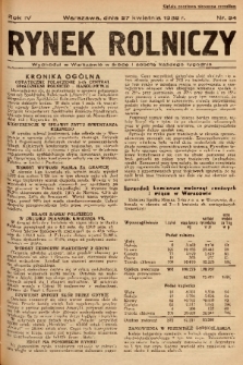 Rynek Rolniczy. 1938, nr 34