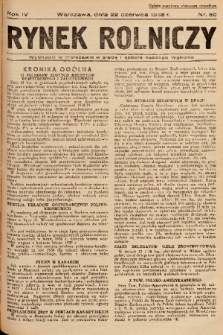 Rynek Rolniczy. 1938, nr 50