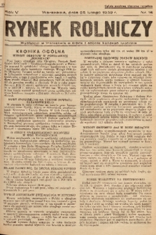Rynek Rolniczy. 1939, nr 16