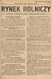 Rynek Rolniczy. 1939, nr 17
