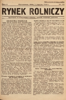 Rynek Rolniczy. 1939, nr 20