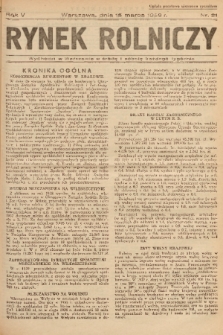 Rynek Rolniczy. 1939, nr 21