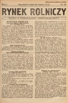 Rynek Rolniczy. 1939, nr 22