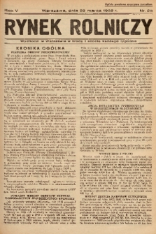 Rynek Rolniczy. 1939, nr 25