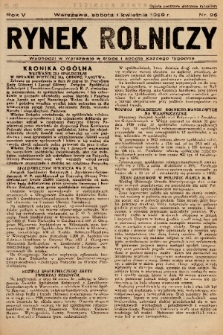 Rynek Rolniczy. 1939, nr 26