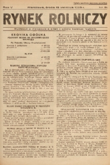 Rynek Rolniczy. 1939, nr 31