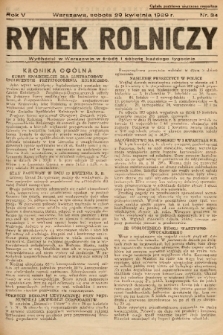 Rynek Rolniczy. 1939, nr 34