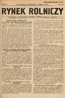 Rynek Rolniczy. 1939, nr 35