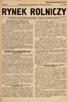 Rynek Rolniczy. 1939, nr 40