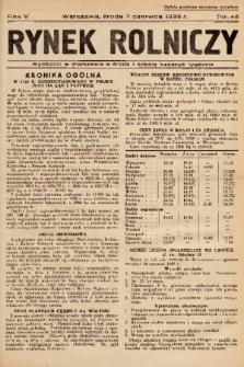 Rynek Rolniczy. 1939, nr 45