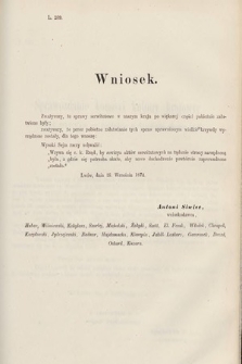 [Kadencja III, sesja V, al. 57] Alegata do Sprawozdań Stenograficznych z Piątej Sesyi Trzeciego Peryodu Sejmu Krajowego Królestwa Galicyi i Lodomeryi wraz z Wielkiem Księstwem Krakowskiem z roku 1874. Alegat 57