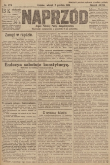 Naprzód : organ Polskiej Partyi Socyalistycznej. 1919, nr 275
