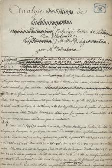 Analyse de l’Almageste d’après Ptolémée et l’abrégé latin de Regiomontan