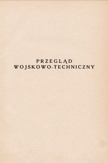 Przegląd Wojskowo-Techniczny. R. 1, 1927, t. 1, spis rzeczy