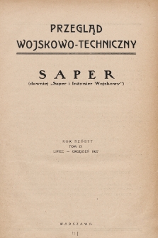 Przegląd Wojskowo-Techniczny. R. 1, 1927, t. 2, spis rzeczy