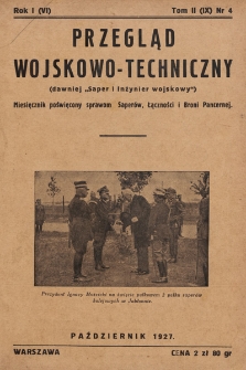 Przegląd Wojskowo-Techniczny. R. 1, 1927, t. 2, z. 4