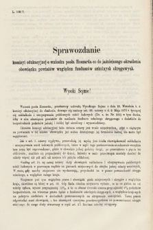 [Kadencja III, sesja V, al. 68] Alegata do Sprawozdań Stenograficznych z Piątej Sesyi Trzeciego Peryodu Sejmu Krajowego Królestwa Galicyi i Lodomeryi wraz z Wielkiem Księstwem Krakowskiem z roku 1874. Alegat 68