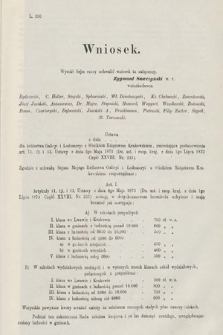 [Kadencja III, sesja V, al. 74] Alegata do Sprawozdań Stenograficznych z Piątej Sesyi Trzeciego Peryodu Sejmu Krajowego Królestwa Galicyi i Lodomeryi wraz z Wielkiem Księstwem Krakowskiem z roku 1874. Alegat 74