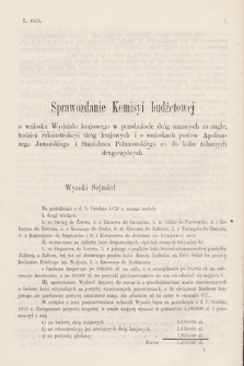 [Kadencja III, sesja V, al. 79] Alegata do Sprawozdań Stenograficznych z Piątej Sesyi Trzeciego Peryodu Sejmu Krajowego Królestwa Galicyi i Lodomeryi wraz z Wielkiem Księstwem Krakowskiem z roku 1874. Alegat 79