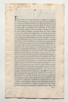 Brief von Fausto Elhuyar y de Suvisa und Diego Gardoqui y Arriquibar an Antonio Bonilla