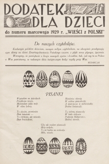 Dodatek dla Dzieci do [...] „Wieści z Polski”. 1929, nr 3